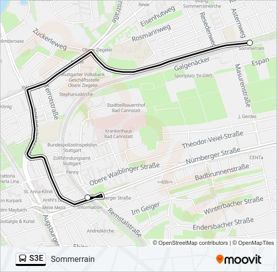 S3E Bus Line Map