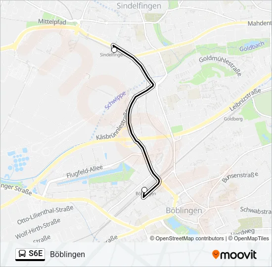 S6E Bus Line Map