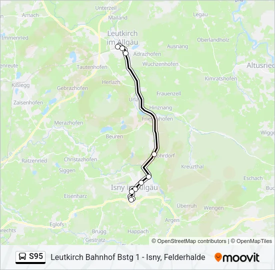 S95 Bus Line Map
