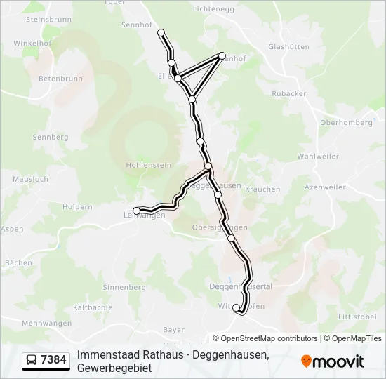 7384 Bus Line Map