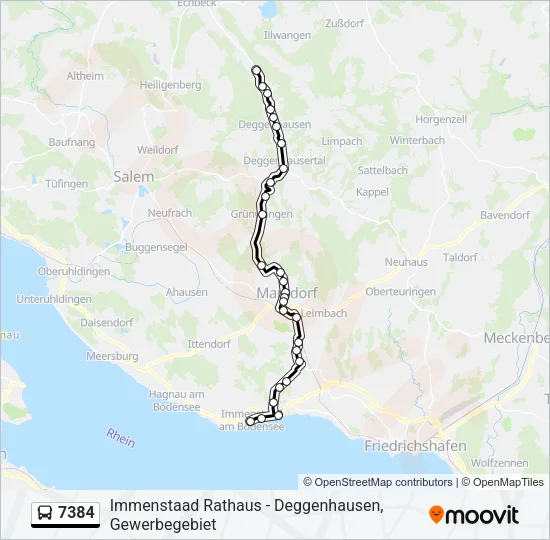 7384 Bus Line Map