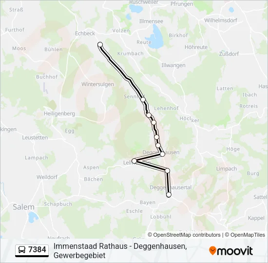7384 Bus Line Map