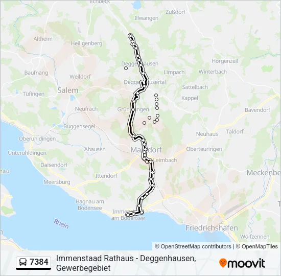 7384 Bus Line Map
