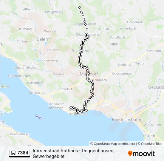 7384 Bus Line Map