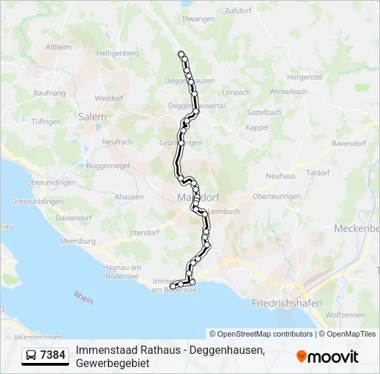 7384 Bus Line Map