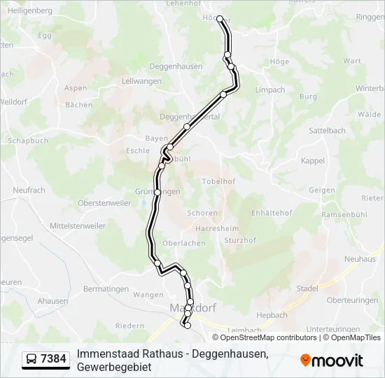 7384 Bus Line Map