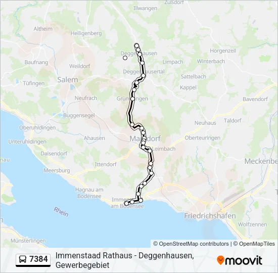 7384 Bus Line Map