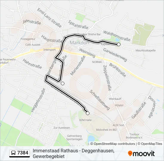 7384 Bus Line Map