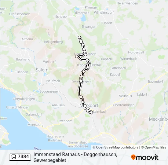7384 Bus Line Map