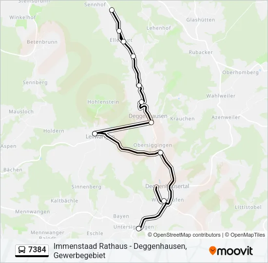 7384 Bus Line Map