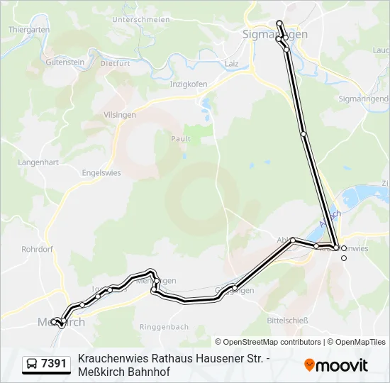 7391 Bus Line Map