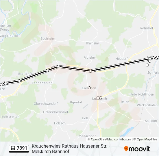 7391 Bus Line Map