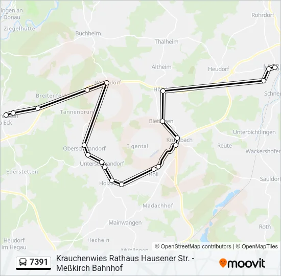 7391 Bus Line Map