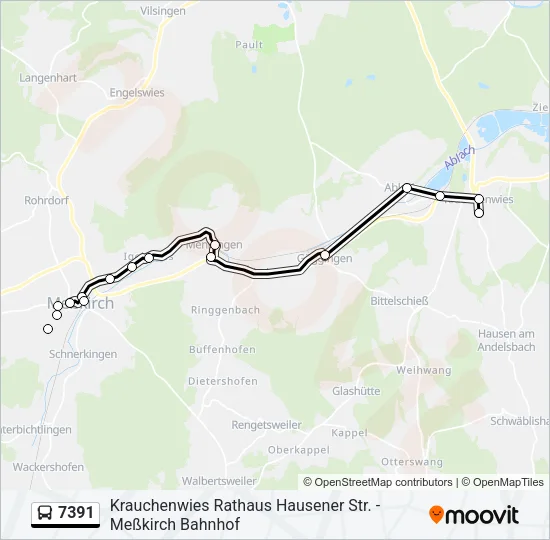 7391 Bus Line Map