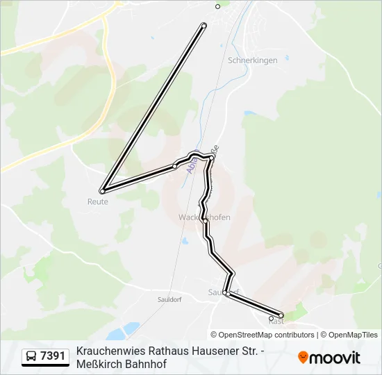 7391 Bus Line Map