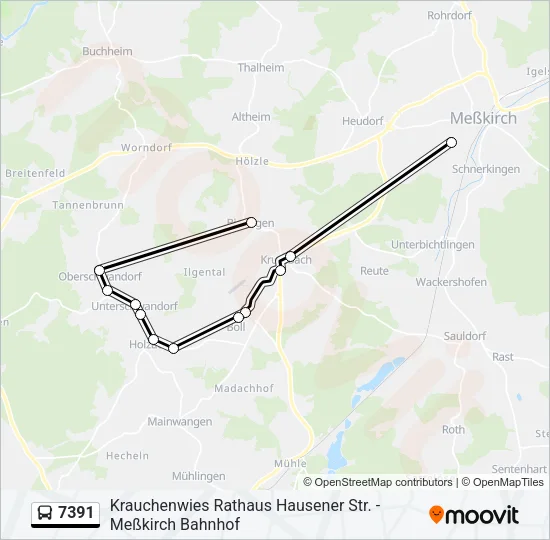 7391 Bus Line Map