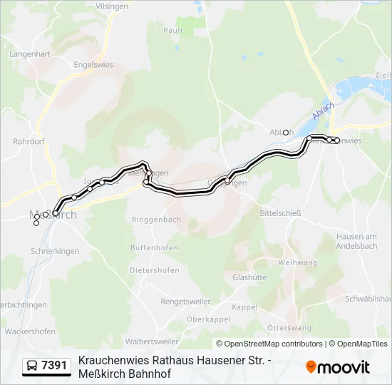 7391 Bus Line Map