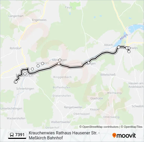 7391 Bus Line Map