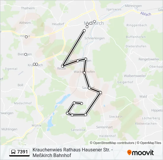 7391 Bus Line Map