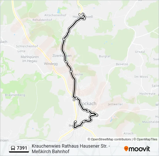 7391 Bus Line Map