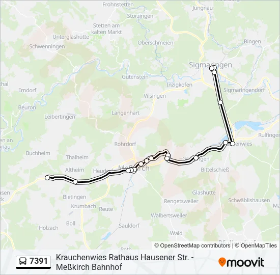 7391 Bus Line Map