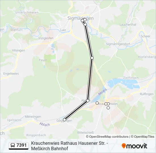 7391 Bus Line Map