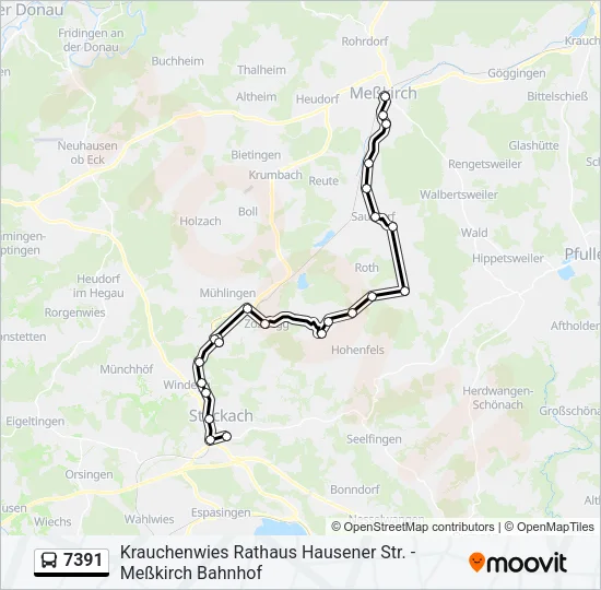 7391 Bus Line Map
