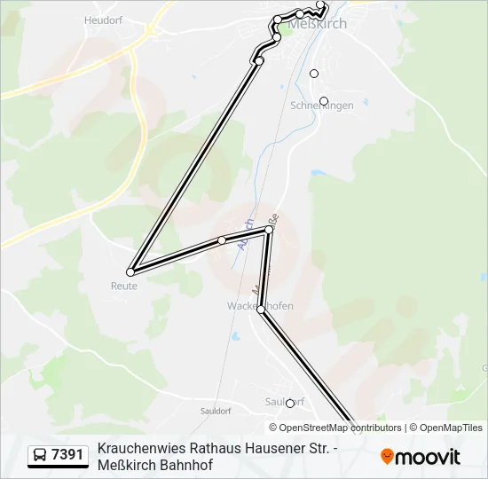 7391 Bus Line Map