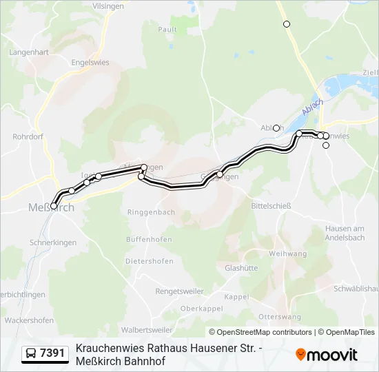 7391 Bus Line Map