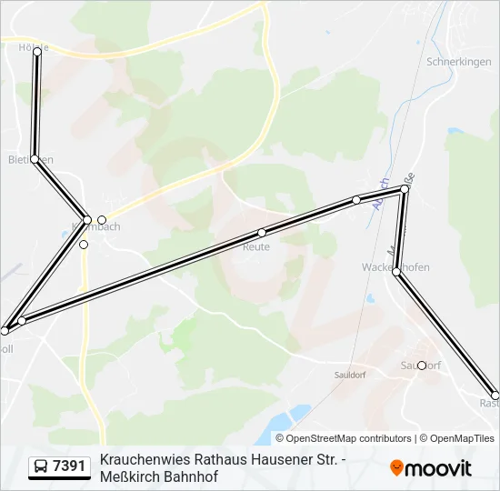 7391 Bus Line Map