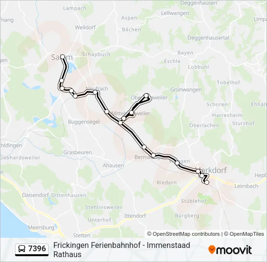 7396 Bus Line Map
