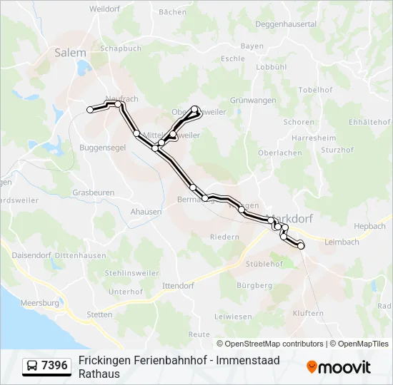 7396 Bus Line Map