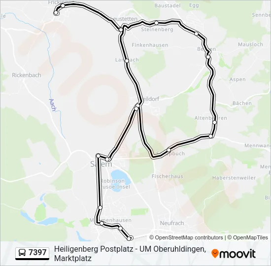 7397 Bus Line Map