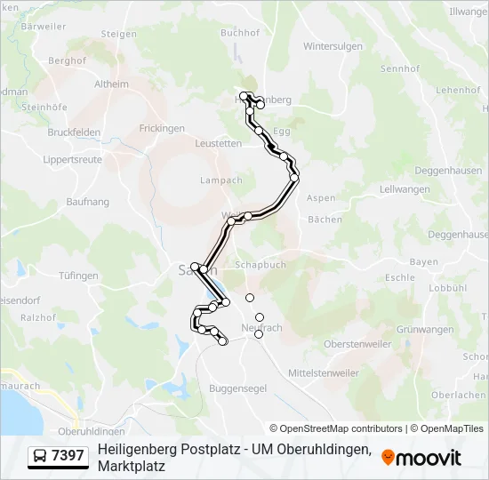 7397 Bus Line Map