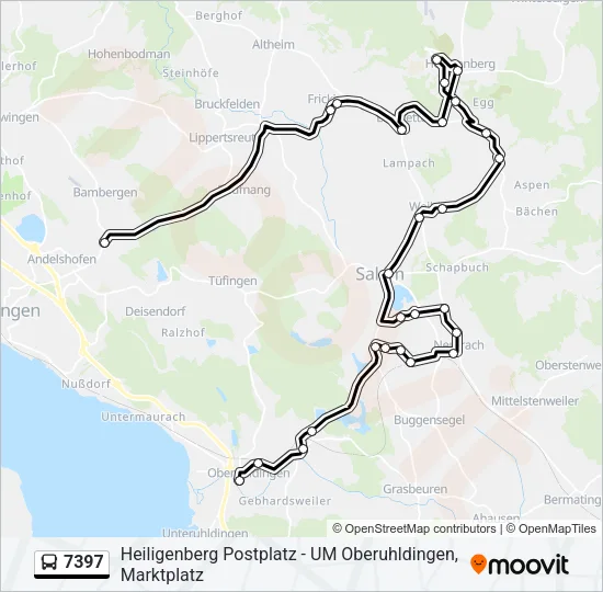 7397 Bus Line Map