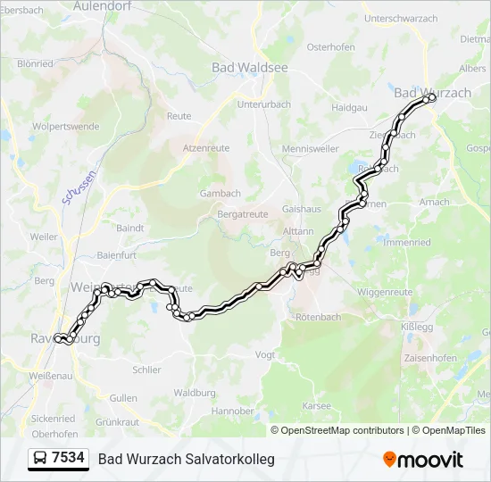 7534 Bus Line Map
