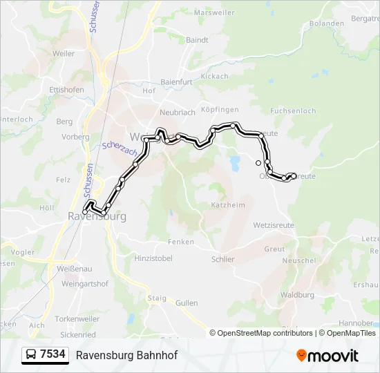 7534 Bus Line Map