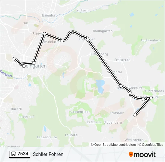 7534 Bus Line Map