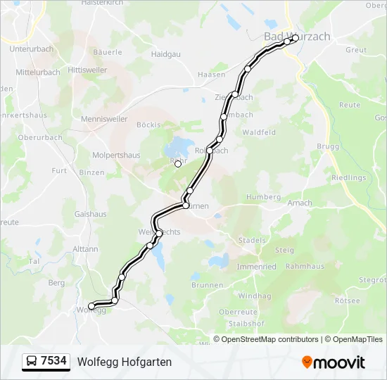 7534 Bus Line Map