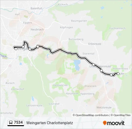 7534 Bus Line Map