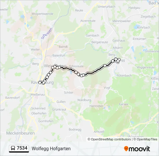 7534 Bus Line Map