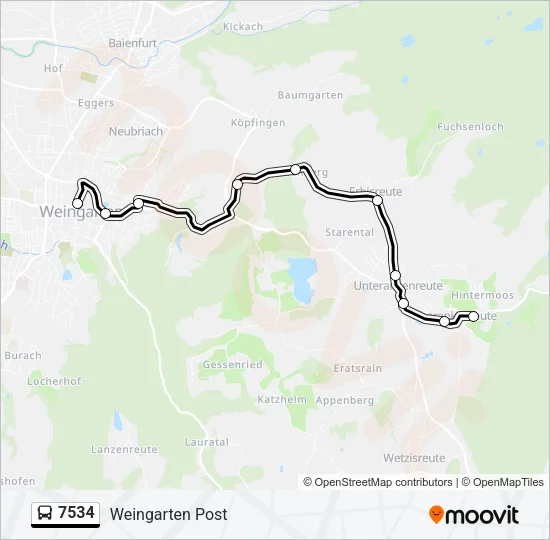 7534 Bus Line Map
