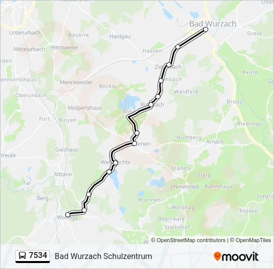 7534 Bus Line Map