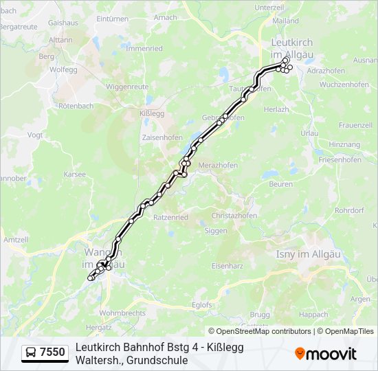 7550 Bus Line Map