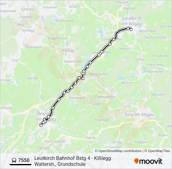 7550 Bus Line Map