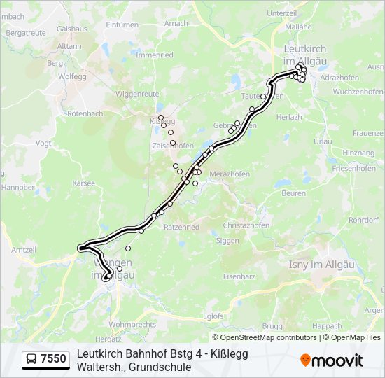 7550 Bus Line Map