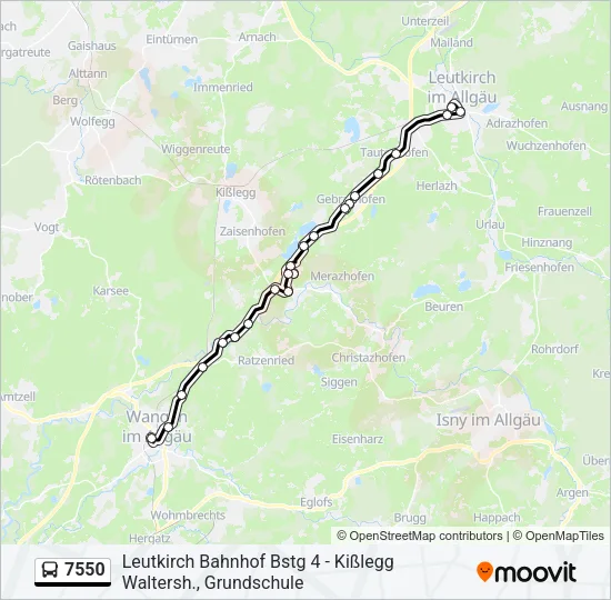 7550 Bus Line Map