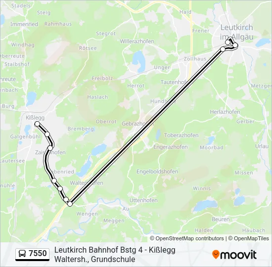 7550 Bus Line Map