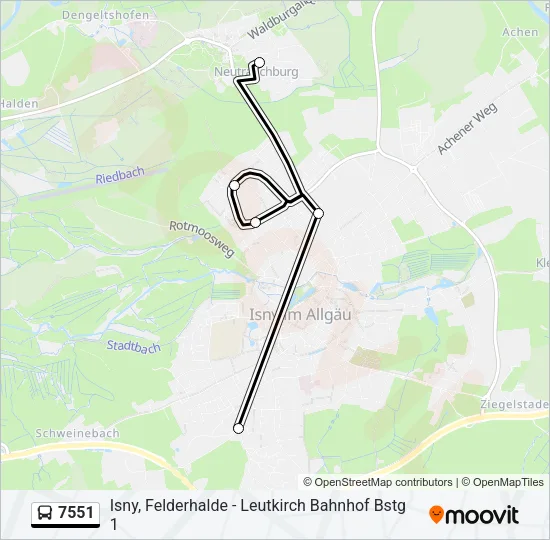 7551 Bus Line Map