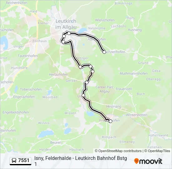 7551 Bus Line Map